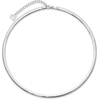 14K Two-Tone 16" Lightweight Reversible Omega Necklace with 2" Heart Extender - 4mm Polished Finish by 0
