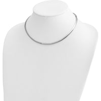 14K Two-Tone 16" Lightweight Reversible Omega Necklace with 2" Heart Extender - 4mm Polished Finish by 0