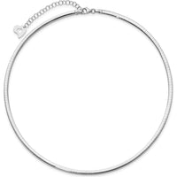 14K Two-Tone 16" Reversible Omega Necklace with 2" Heart Extender - 3mm Lightweight Semi-Solid Gold by 0