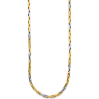 14K Two-Tone 18" Fancy Link Necklace with Polished Finish by 0