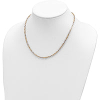 14K Two-Tone 18" Fancy Link Necklace with Polished Finish by 0