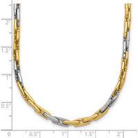 14K Two-Tone 18" Fancy Link Necklace with Polished Finish by 0