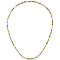 14K Two-Tone 18" Fancy Link Necklace with Polished Finish by 0