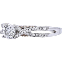 14K Two-Tone 3/4 Carat Diamond Engagement Ring in White & Rose Gold