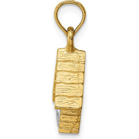 14K Two-Tone 3D Dog Inside Dog House Charm by Oro Pregiato
