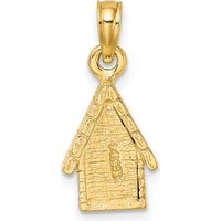 14K Two-Tone 3D Dog Inside Dog House Charm by Oro Pregiato