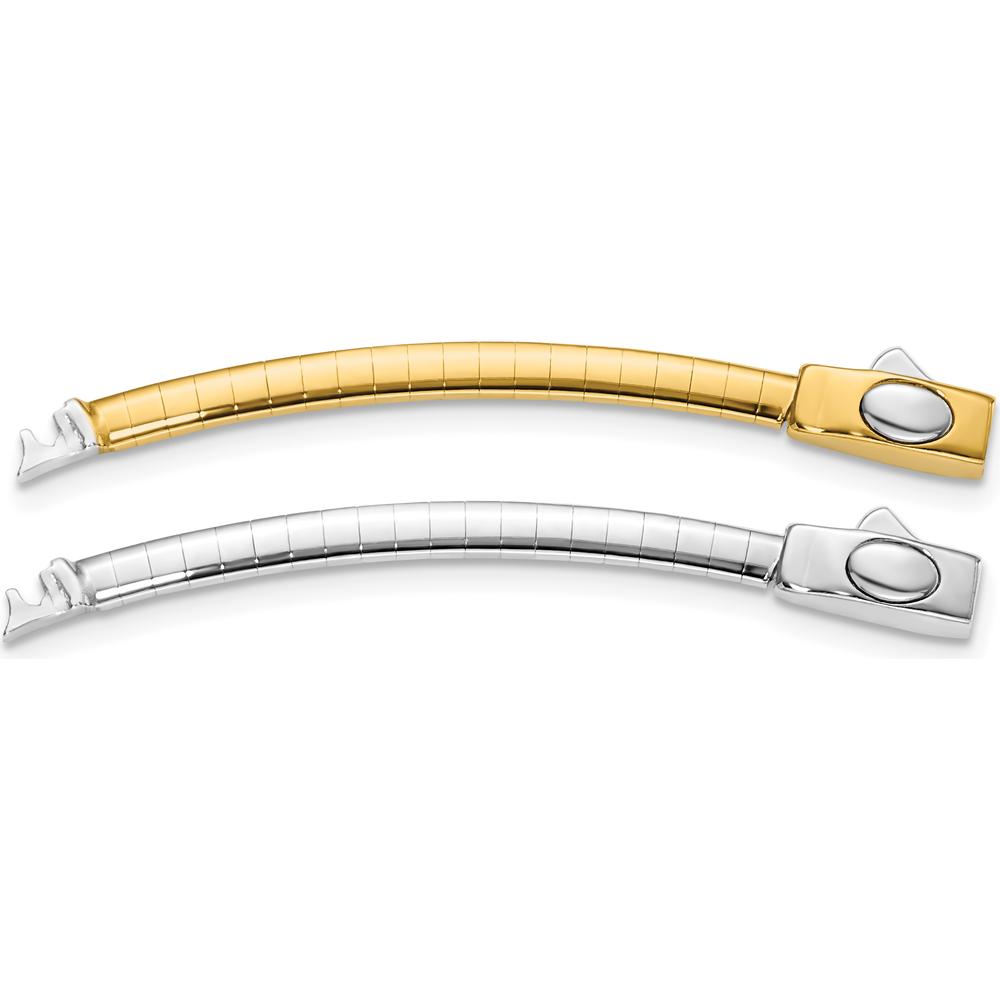 14K Two-Tone 3mm Omega Chain 2" Extender for Reversible Necklaces by 0