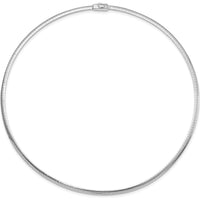 14K Two-Tone 3mm Reversible Omega Necklace - 18" Length by 0