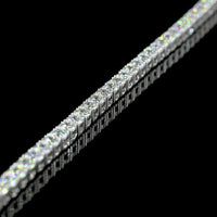 14K Two Tone 4.49 Carats Total Weight Round Lab Diamond Tennis Necklace with 77 Prong Set Stones - E-F Color VS Clarity - Covaloro Fine Jewelry