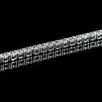 14K Two Tone 4.49 Carats Total Weight Round Lab Diamond Tennis Necklace with 77 Prong Set Stones - E-F Color VS Clarity - Covaloro Fine Jewelry