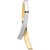 14K Two-Tone 48mm Polished Slide Pendant for Omega Chains up to 10mm by 0