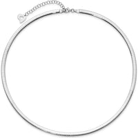 14K Two-Tone 4mm Lightweight Reversible Omega Necklace with 2" Heart Chain Extender by 0