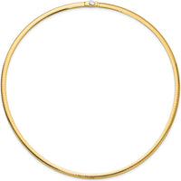14K Two-Tone 4mm Reversible Omega Necklace - 18" Polished Finish by 0