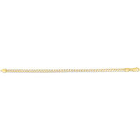 14K Two-Tone 4mm Round Pave Franco Chain Necklace - 22" Polished Finish by Orozza Fine Jewelry