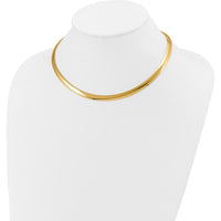 14K Two-Tone 6mm Reversible Omega Necklace - 16" Length by 0