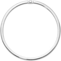 14K Two-Tone 6mm Reversible Omega Necklace - 16" Length by 0