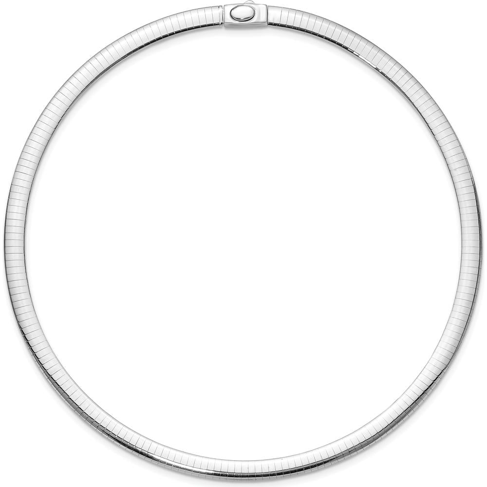 14K Two-Tone 6mm Reversible Omega Necklace - 16" Length by 0