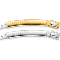 14K Two-Tone 6mm Reversible Omega Necklace Extender with Box Catch Clasp - 2" Length by 0
