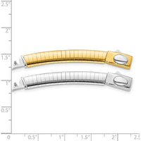 14K Two-Tone 6mm Reversible Omega Necklace Extender with Box Catch Clasp - 2" Length by 0