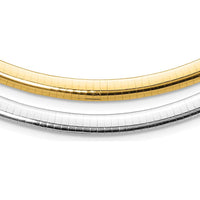 14K Two-Tone 6mm Reversible Omega Necklace with Polished Finish - 18" Chain Length by 0