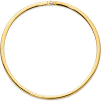 14K Two-Tone 6mm Reversible Omega Necklace with Polished Finish - 18" Chain Length by 0