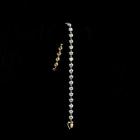 14K Two Tone 7.5" Station Bracelet with 27 Round Brilliant Cut Lab Diamonds - 3.98 Carat Total Weight, E-F Color VS Clarity - Covaloro Fine Jewelry