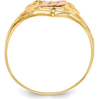 14K Two-Tone Amor Heart Ring with "15" in Rose Gold - Milestone Jewelry Piece by 0