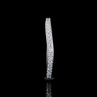 14K Two Tone Contemporary Ring with 42 Prong Set Round Lab Grown Diamond Accents - 0.40 Carats Total Diamond Weight - Covaloro Fine Jewelry