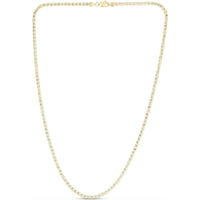 14K Two-Tone Diamond-Cut Fancy Ice Chain Necklace - 18" by Orozza Fine Jewelry