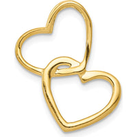14K Two-Tone Diamond Heart Pendant with Round Diamonds - 0.007 Carat Total Diamond Weight by Monteluci Fine Jewelry