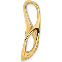 14K Two-Tone Diamond Semi-Mount Pendant with Channel-Set Round Diamonds - Fits 6mm Regular/8mm Fancy Omega by Oro Pregiato