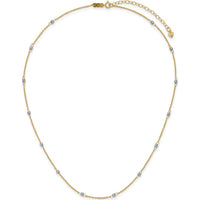 14K Two-Tone Gold 16" Ropa Chain Necklace with Mirror Beads and 2" Extender by 0