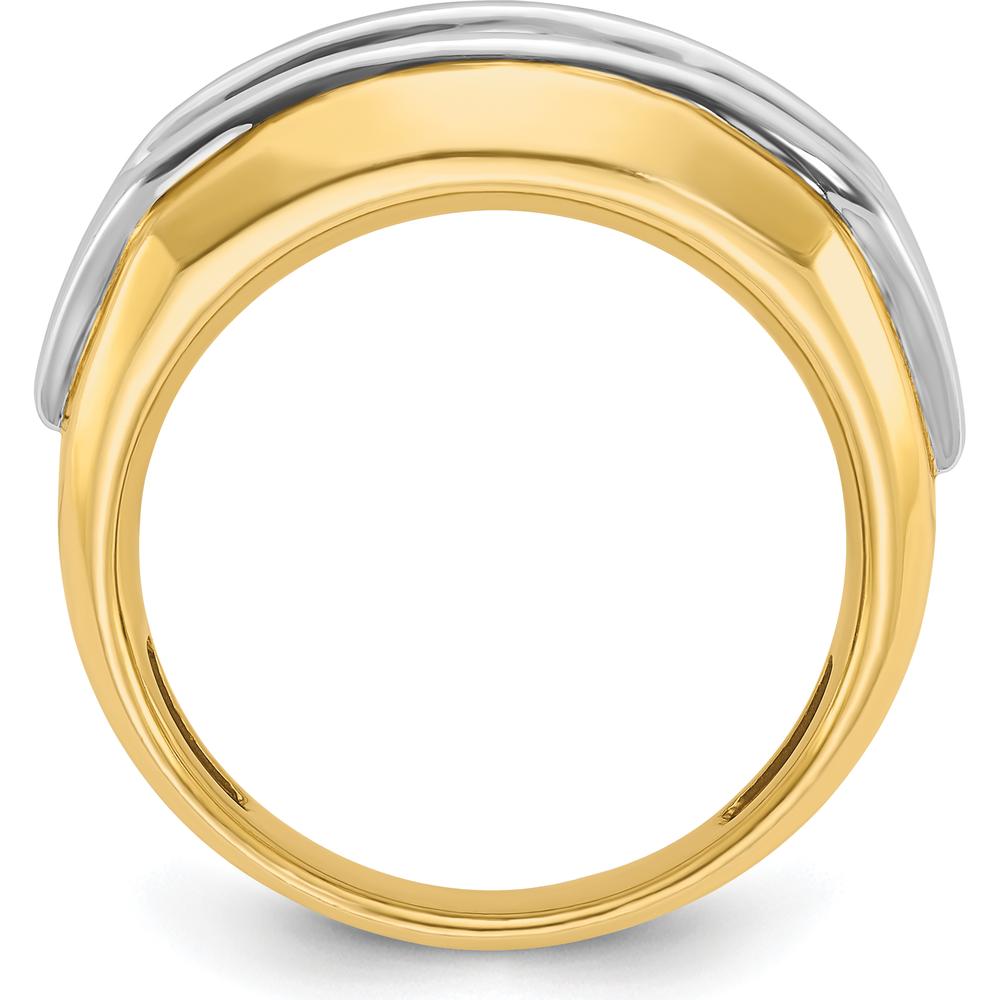 14K Two-Tone Gold 5-Stone Diamond Band Ring with 1 Carat Total Diamond Weight by IBGoodman