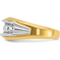 14K Two-Tone Gold 5-Stone Diamond Band Ring with 1 Carat Total Diamond Weight by IBGoodman