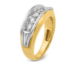 14K Two-Tone Gold 5-Stone Diamond Band Ring with 1 Carat Total Diamond Weight by IBGoodman