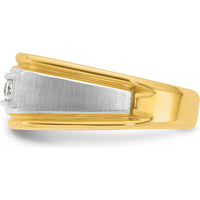 14K Two-Tone Gold 5-Stone Diamond Band Ring with Round Faceted Diamonds - 0.515 Carats Total Diamond Weight by IBGoodman