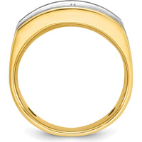 14K Two-Tone Gold 5-Stone Diamond Ring with Round Faceted Diamonds - 1.00 Carats Total Diamond Weight by IBGoodman