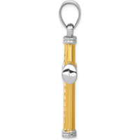 14K Two-Tone Gold & Rhodium Reversible Diamond-Cut Cross Pendant by Oro Pregiato