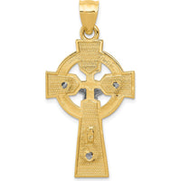 14K Two-Tone Gold Celtic INRI Crucifix Pendant - 35mm Length by Oro Pregiato