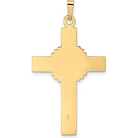 14K Two-Tone Gold Celtic INRI Crucifix Pendant - Polished Solid Design by Oro Pregiato