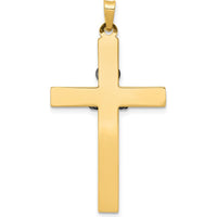14K Two-Tone Gold Claddagh Cross Pendant - Meaningful Symbol of Love and Faith by Oro Pregiato