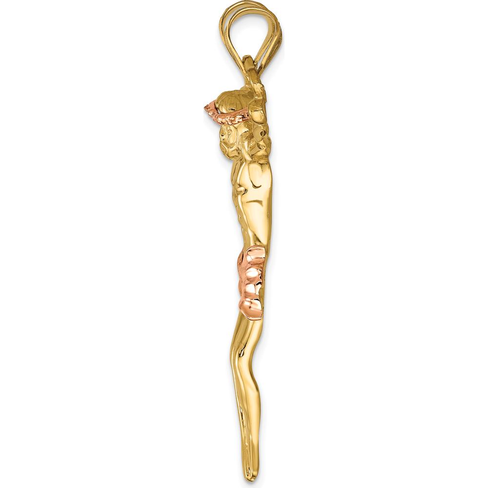 14K Two-Tone Gold Corpus Pendant - 51mm Length by Oro Pregiato