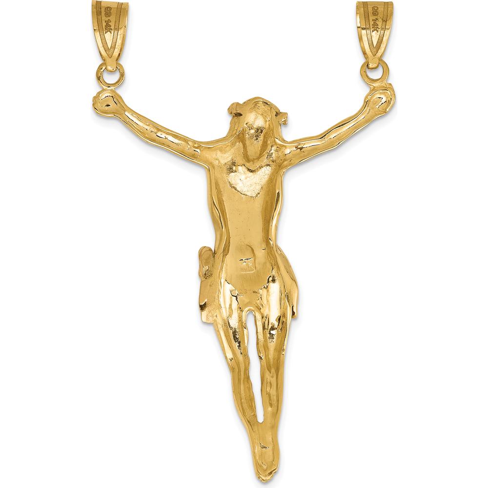 14K Two-Tone Gold Corpus Pendant - Religious Themed Pendant by Oro Pregiato