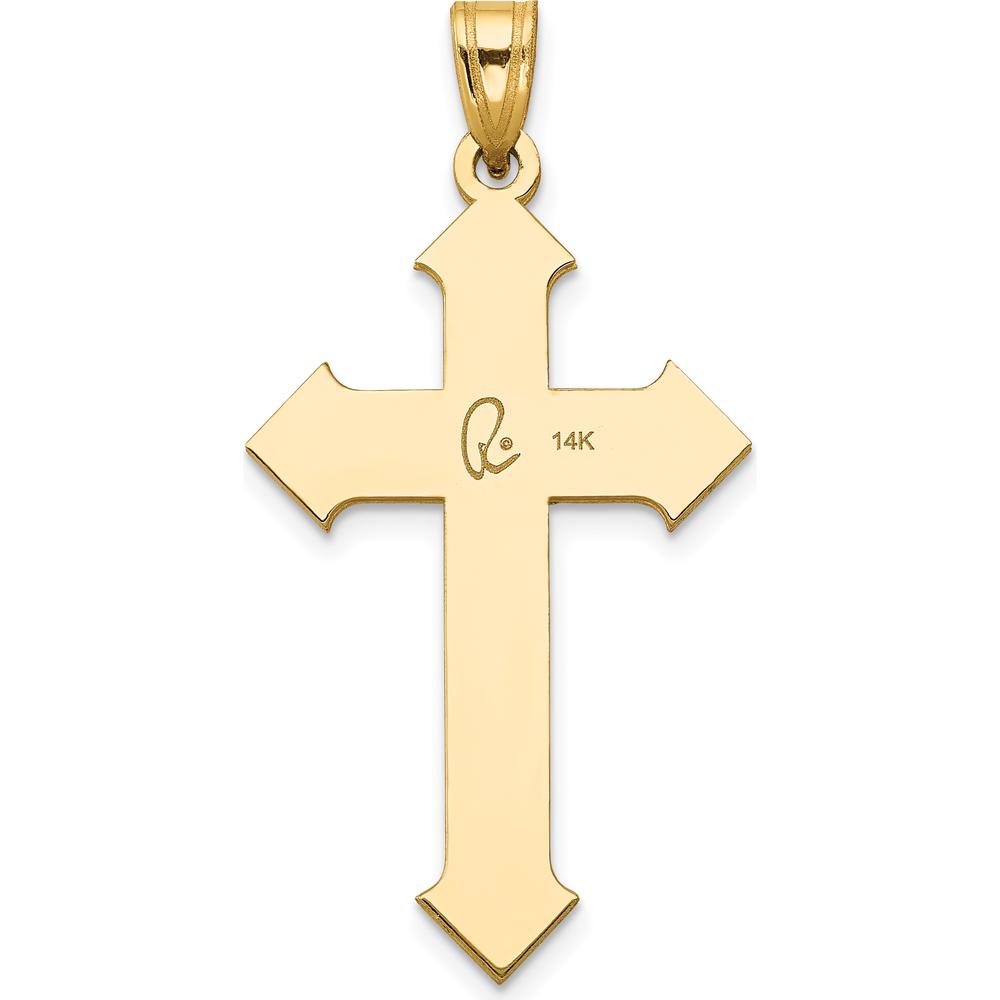 14K Two-Tone Gold Cross Pendant - Elegant and Meaningful Faith Jewelry by Oro Pregiato