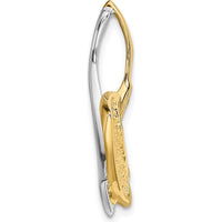 14K Two-Tone Gold Diamond Slide Mounting - Fits up to 2mm Omega by Oro Pregiato