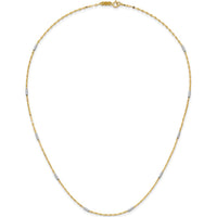 14K Two-Tone Gold Fancy 18" Diamond-cut Chain Necklace by 0