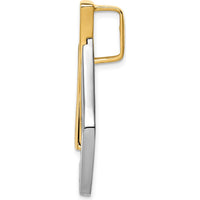 14K Two-Tone Gold Free Form Slide Pendant for Omega Chains - Polished Finish by 0