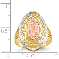 14K Two-Tone Gold Guadalupe Filigree Ring with White Rhodium Detailing by Oro Pregiato