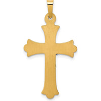 14K Two-Tone Gold INRI Crucifix Cross Pendant - 32.5mm Length by Oro Pregiato