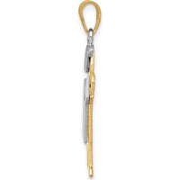 14K Two-Tone Gold Kids Medium Boy with Hat Engravable Kiss Charm - 30mm Length by Oro Pregiato